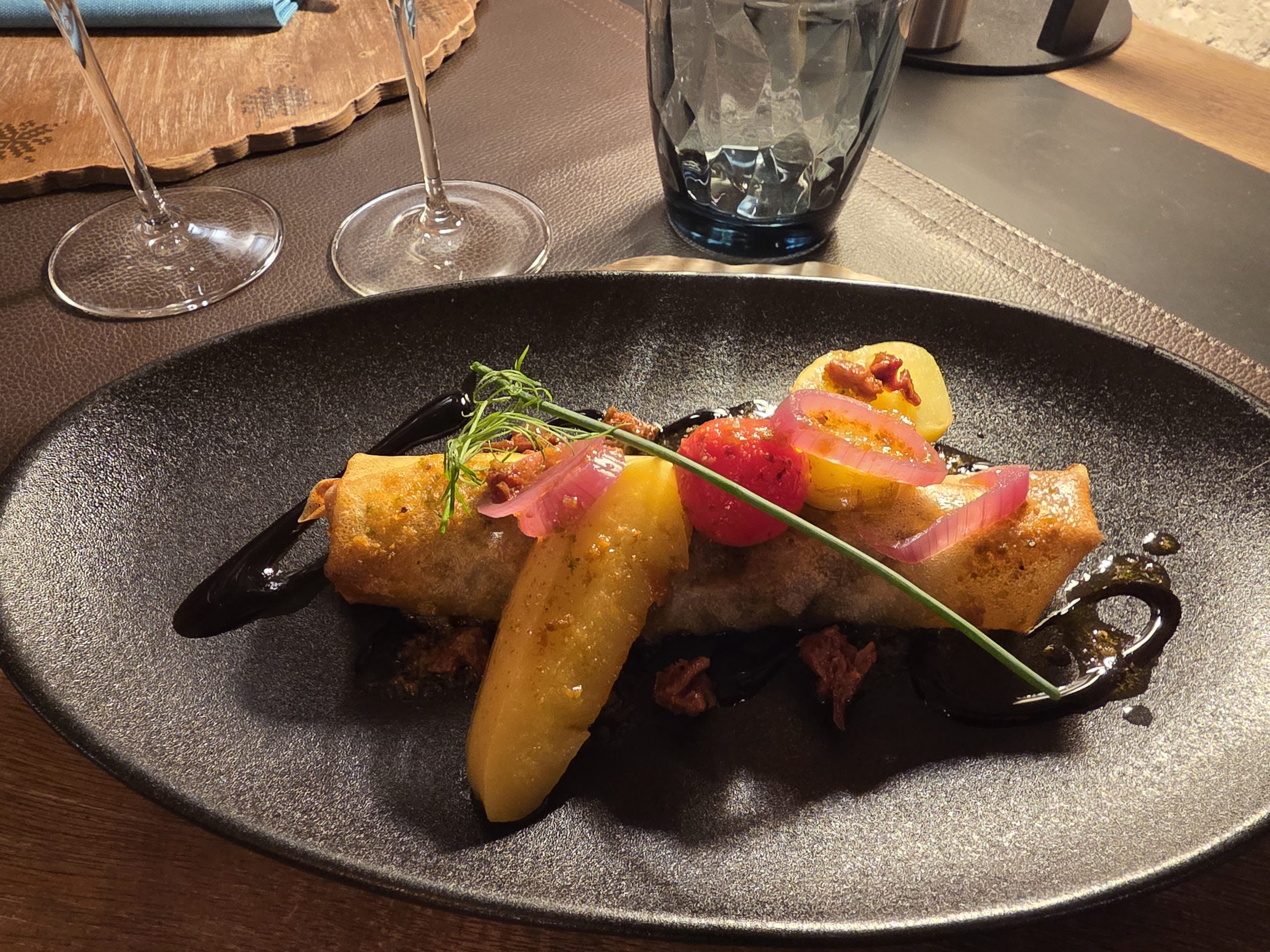 bruschetta truite sardine marinee creme moutarde poutargue