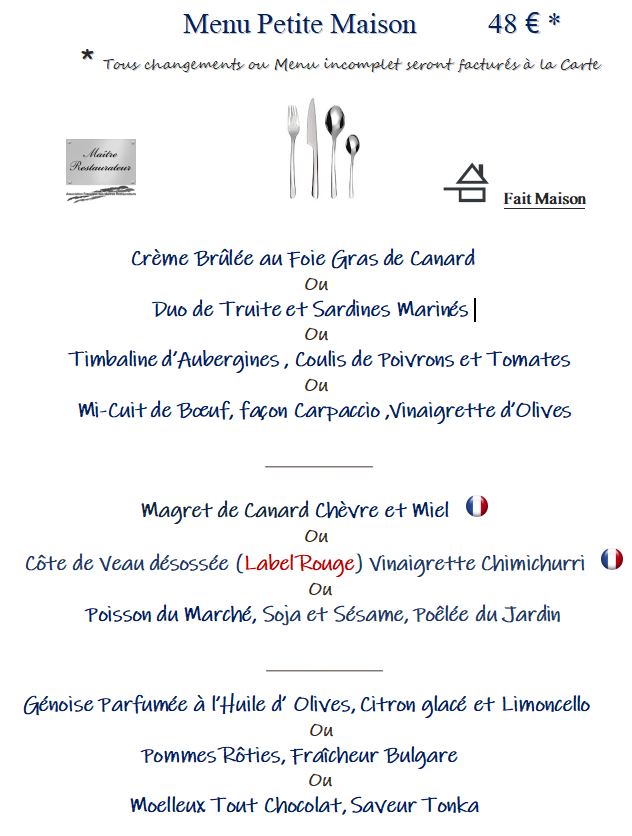 MENU SOIR OCT 2025